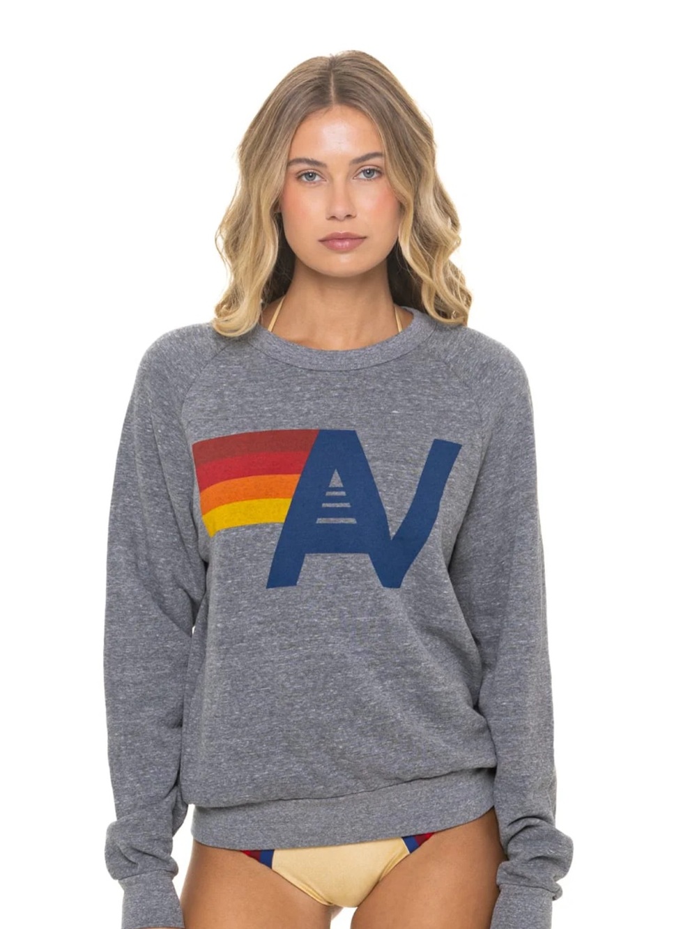Aviator Nation AV Logo Sweatshirt - Heather Grey